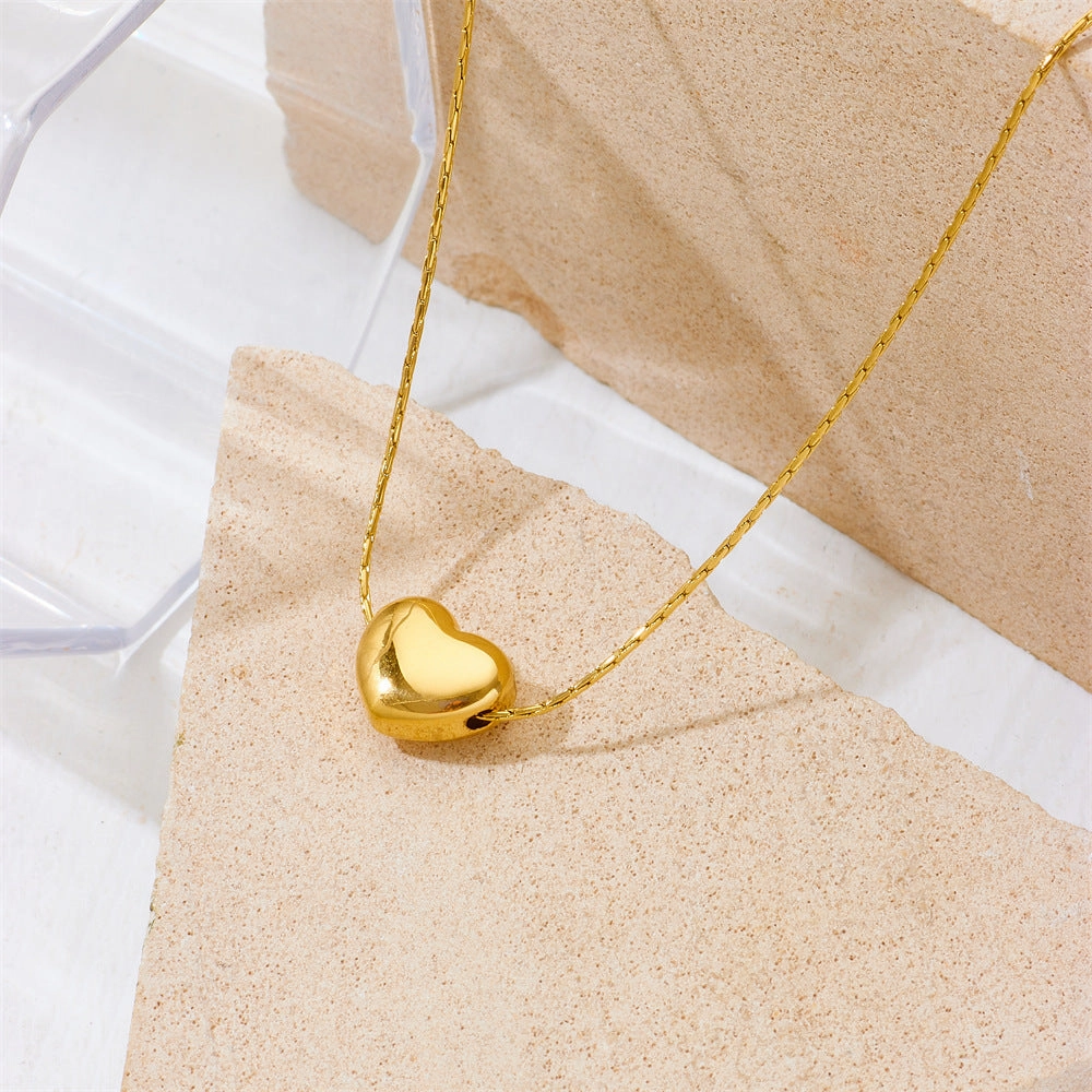 Wholesale Titanium Steel Love Necklace Clavicle Chain