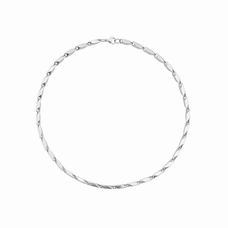Wholesale Titanium Steel Melon Seed Chain Stainless Steel Necklaces