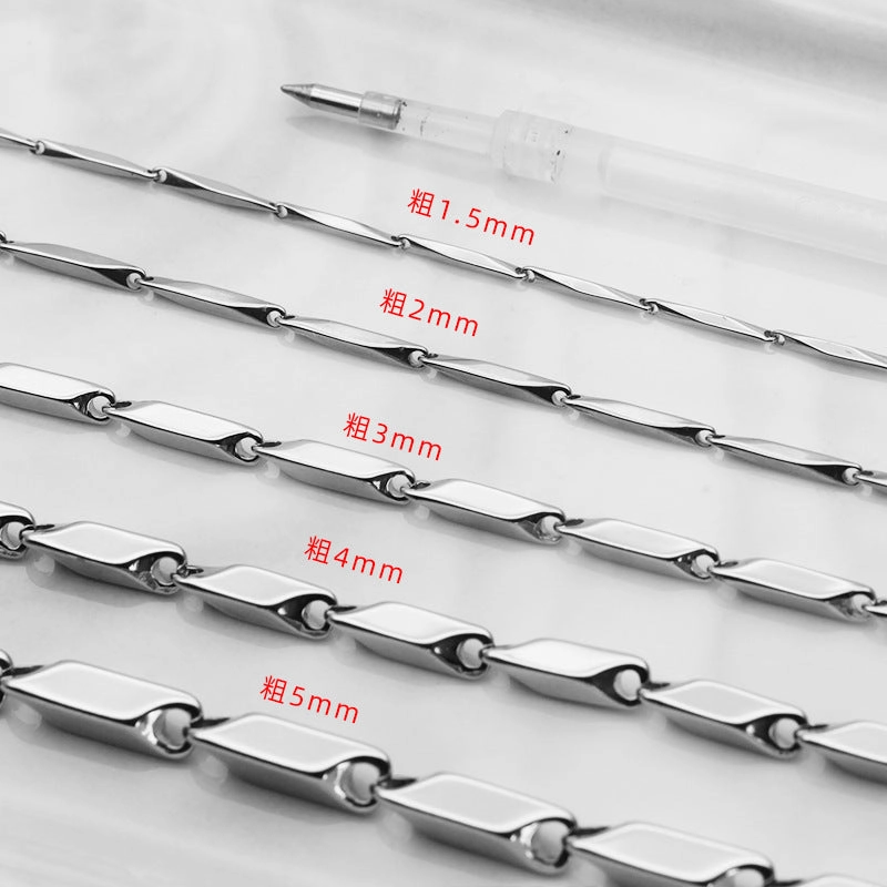 Wholesale Titanium Steel Melon Seed Chain Stainless Steel Necklaces
