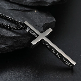Wholesale Titanium Steel Minimalist Cross Necklaces
