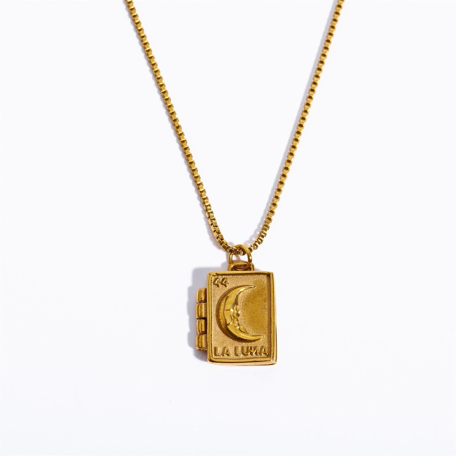 Wholesale Titanium Steel Moon Love Album Necklaces