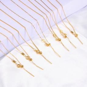 Wholesale Titanium Steel Needle Type DIY With Chain Beaded Stainless Steel Universal Adjusting Chain Necklaces