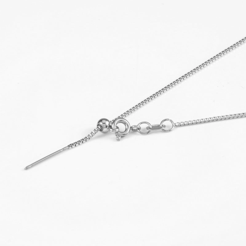 Wholesale Titanium Steel Needle Type DIY With Chain Beaded Stainless Steel Universal Adjusting Chain Necklaces