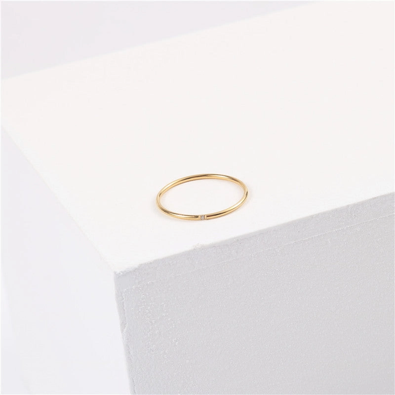 Wholesale Titanium Steel Plated 18K Gold Ring