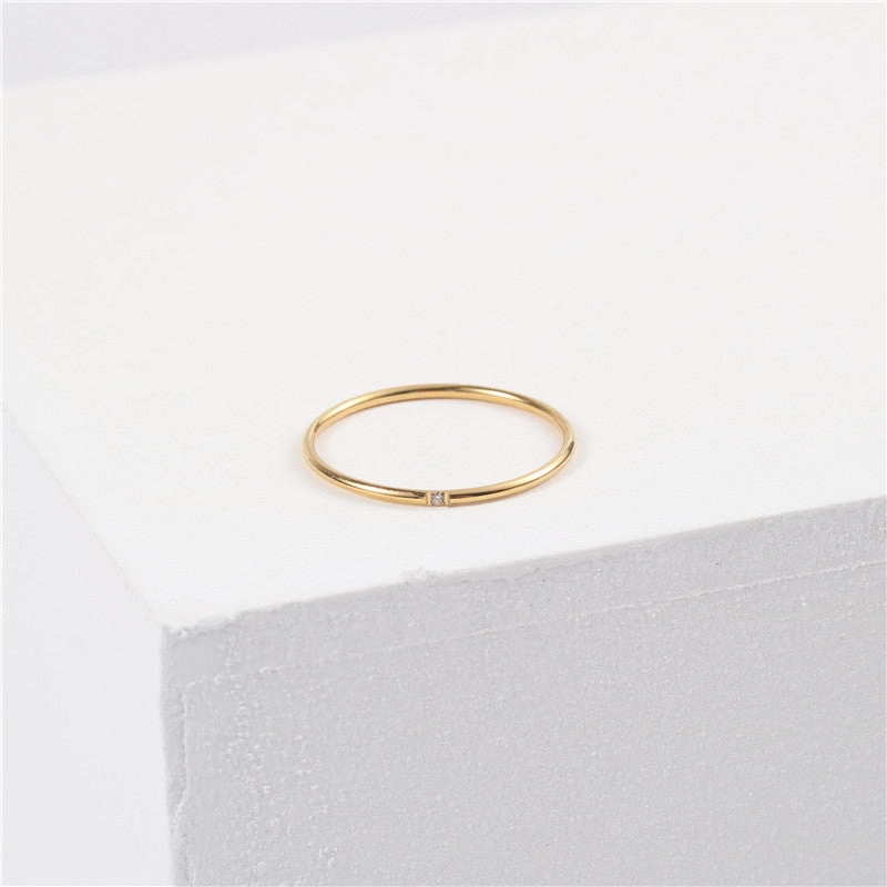 Wholesale Titanium Steel Plated 18K Gold Ring