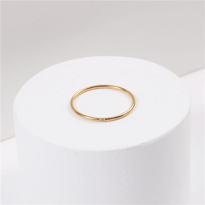 Wholesale Titanium Steel Plated 18K Gold Ring