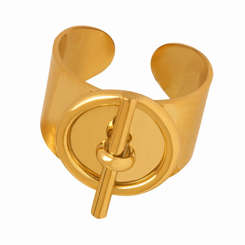 Wholesale Titanium Steel Plated 18K Gold Ring