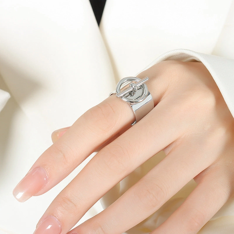Wholesale Titanium Steel Plated 18K Gold Ring