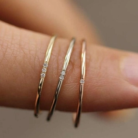 Wholesale Titanium Steel Plated 18K Gold Ring