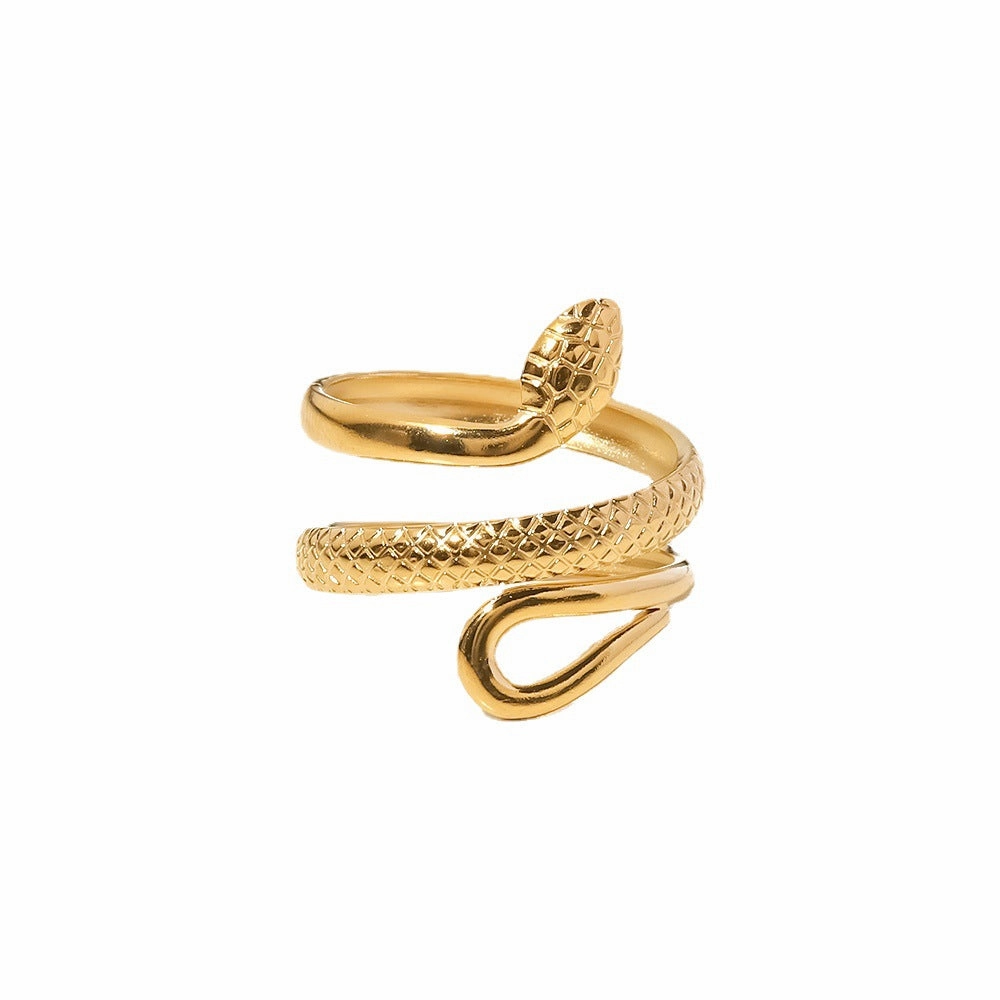 Wholesale Titanium Steel Plated Snake Rings