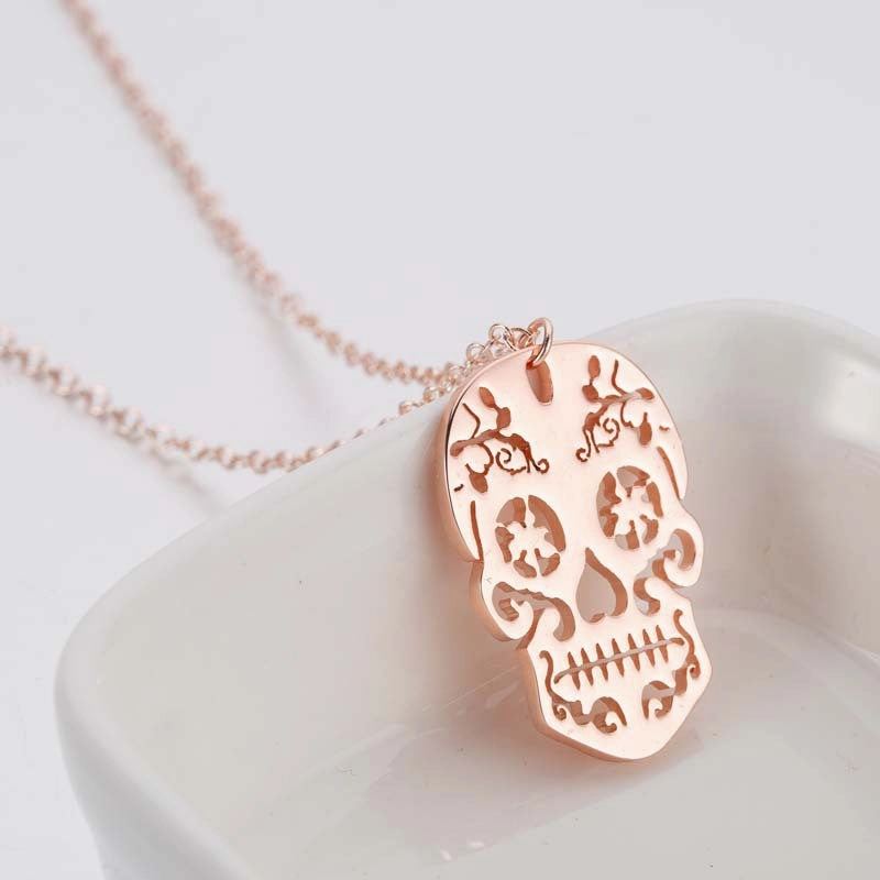 Wholesale Titanium Steel Pumpkin Ghost Necklace