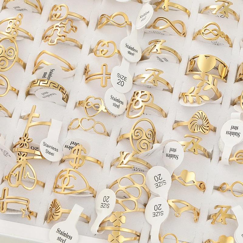 Wholesale Titanium Steel Random Ring