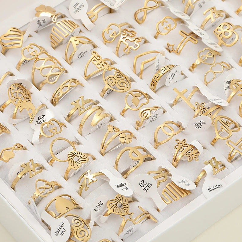 Wholesale Titanium Steel Random Ring