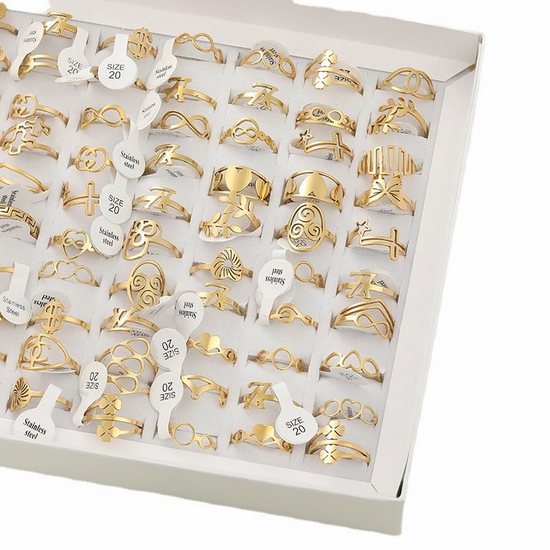 Wholesale Titanium Steel Random Ring