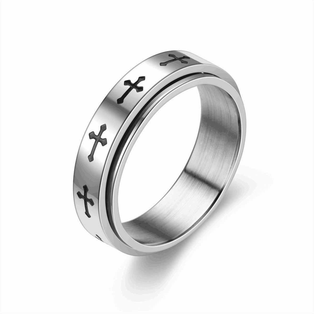 Wholesale Titanium Steel Rotating Turtle Ring