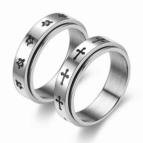 Wholesale Titanium Steel Rotating Turtle Ring