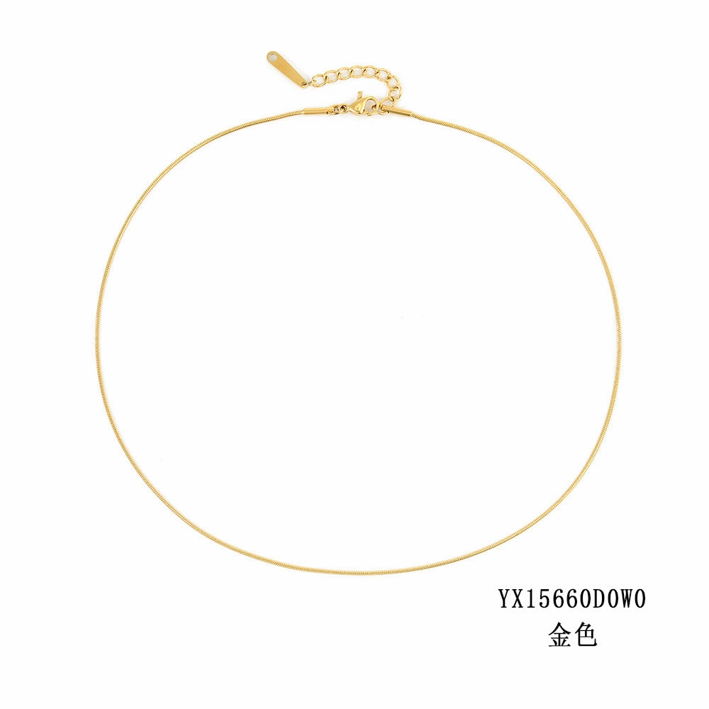 Wholesale Titanium Steel Round Snake Chain Long Stainless Steel Necklaces