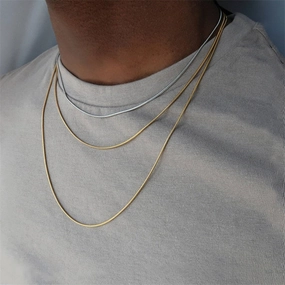 Wholesale Titanium Steel Round Snake Chain Long Stainless Steel Necklaces