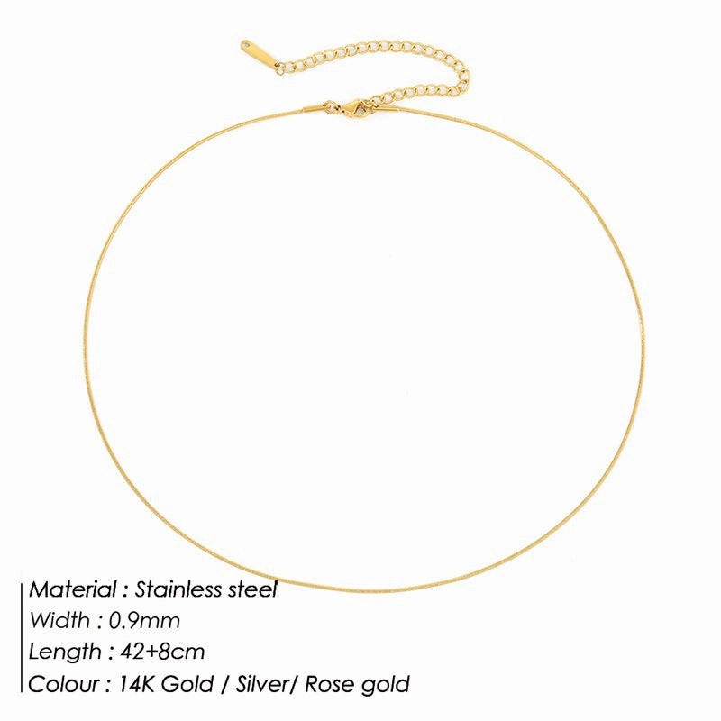 Wholesale Titanium Steel Round Snake Chain Long Stainless Steel Necklaces