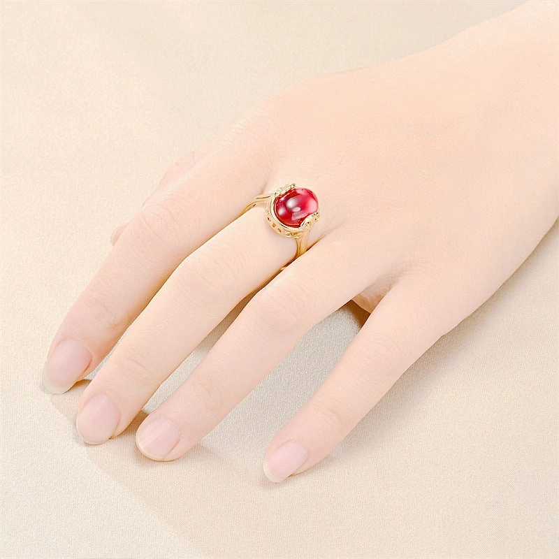 Wholesale Titanium Steel Ruby Ring