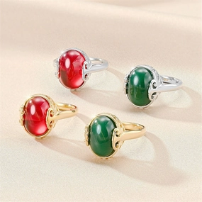 Wholesale Titanium Steel Ruby Ring