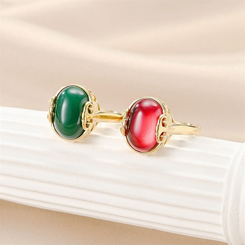 Wholesale Titanium Steel Ruby Ring