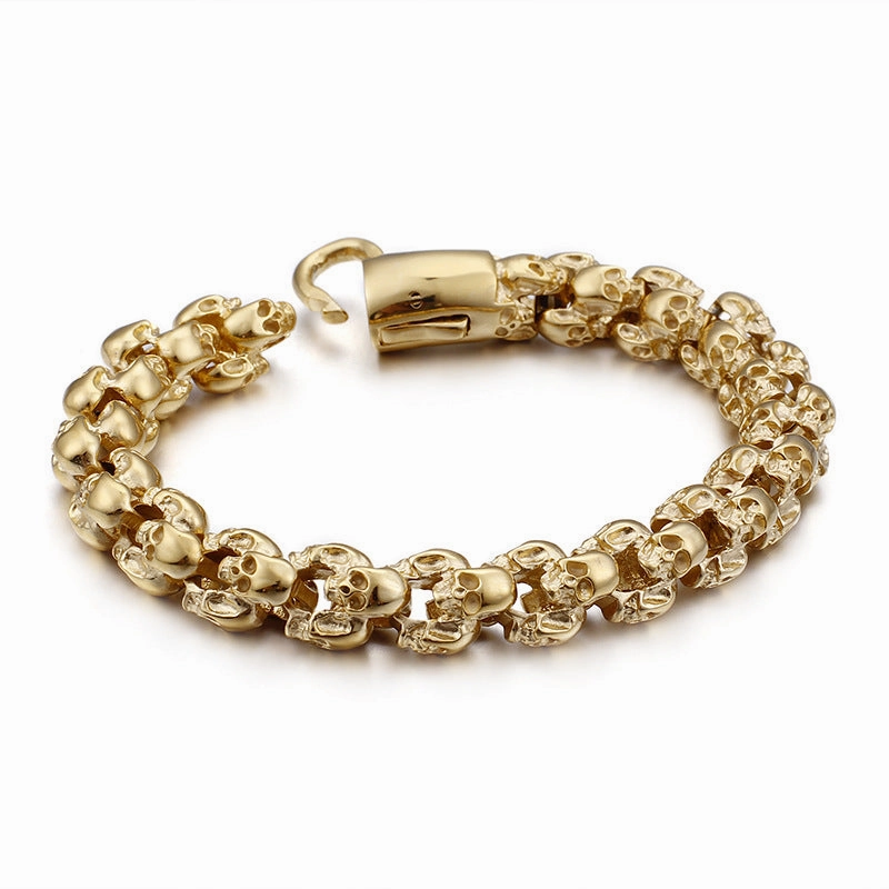 Wholesale Titanium Steel Skull Men's Bracelet