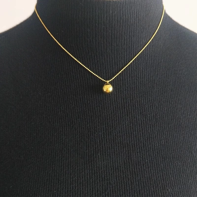 Wholesale Titanium Steel Small Ball Necklace