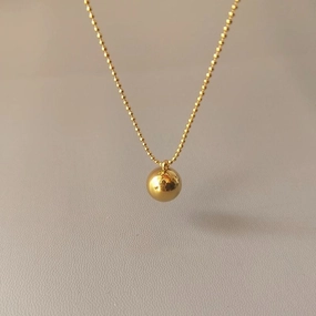 Wholesale Titanium Steel Small Ball Necklace
