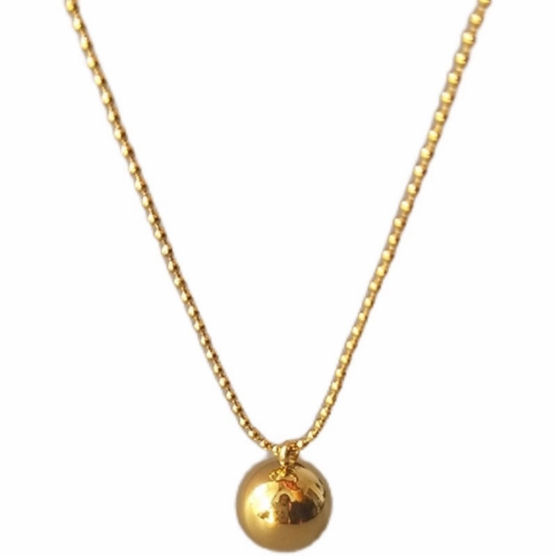Wholesale Titanium Steel Small Ball Necklace