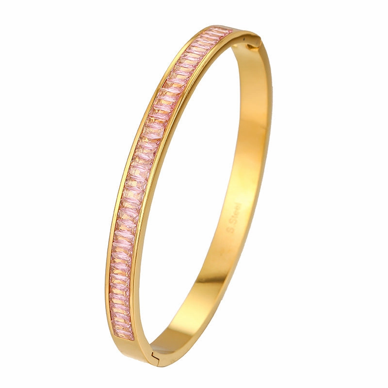 Wholesale Titanium Steel Stainless Steel Zircon Full Diamond Bracelet