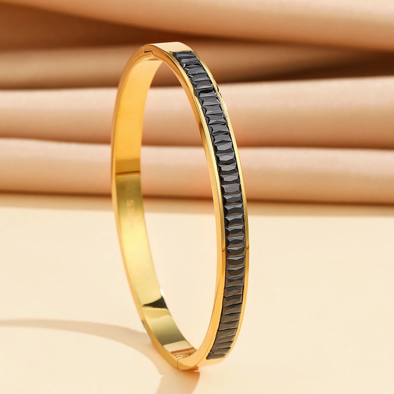 Wholesale Titanium Steel Stainless Steel Zircon Full Diamond Bracelet