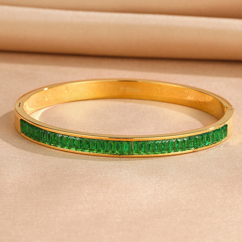 Wholesale Titanium Steel Stainless Steel Zircon Full Diamond Bracelet
