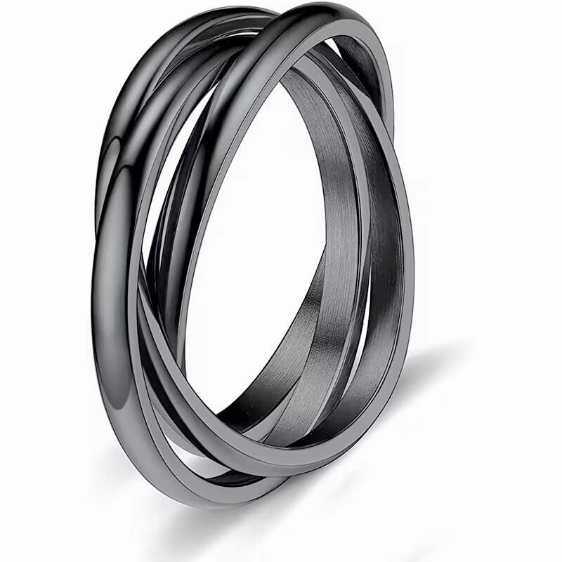 Wholesale Titanium Steel Three Ring