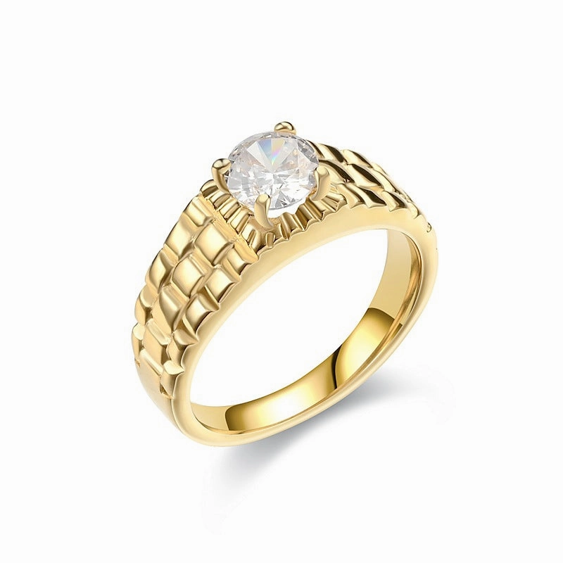 Wholesale Titanium Steel Zircon Ring
