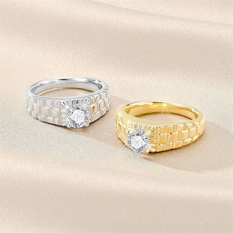 Wholesale Titanium Steel Zircon Ring