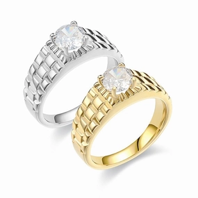Wholesale Titanium Steel Zircon Ring