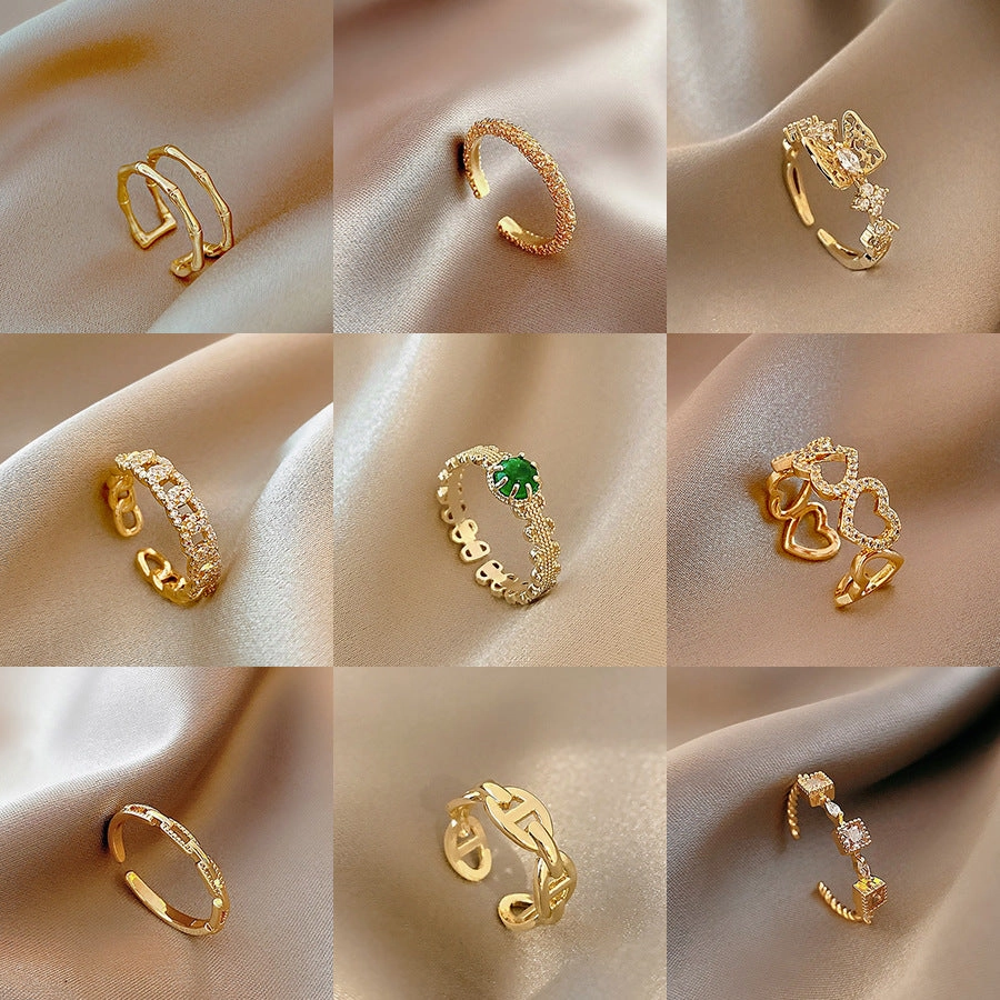Wholesale Town Store Treasure Pearl Zircon Copper Ring