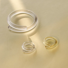 Wholesale Transparent Resin Round Rings