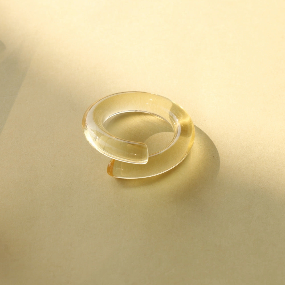 Wholesale Transparent Resin Round Rings