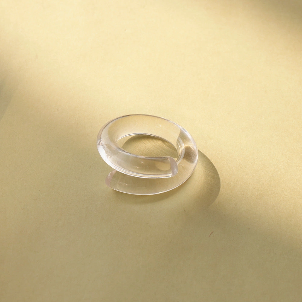 Wholesale Transparent Resin Round Rings