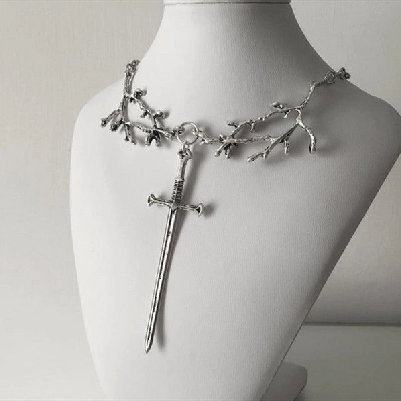 Wholesale Tree Branches Cross Links Pendants Alloy Necklaces