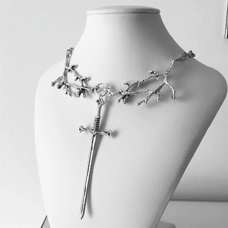 Wholesale Tree Branches Cross Links Pendants Alloy Necklaces