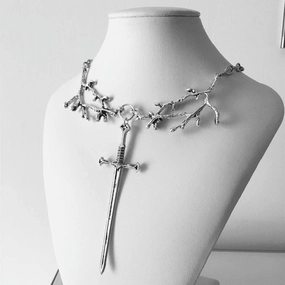 Wholesale Tree Branches Cross Links Pendants Alloy Necklaces