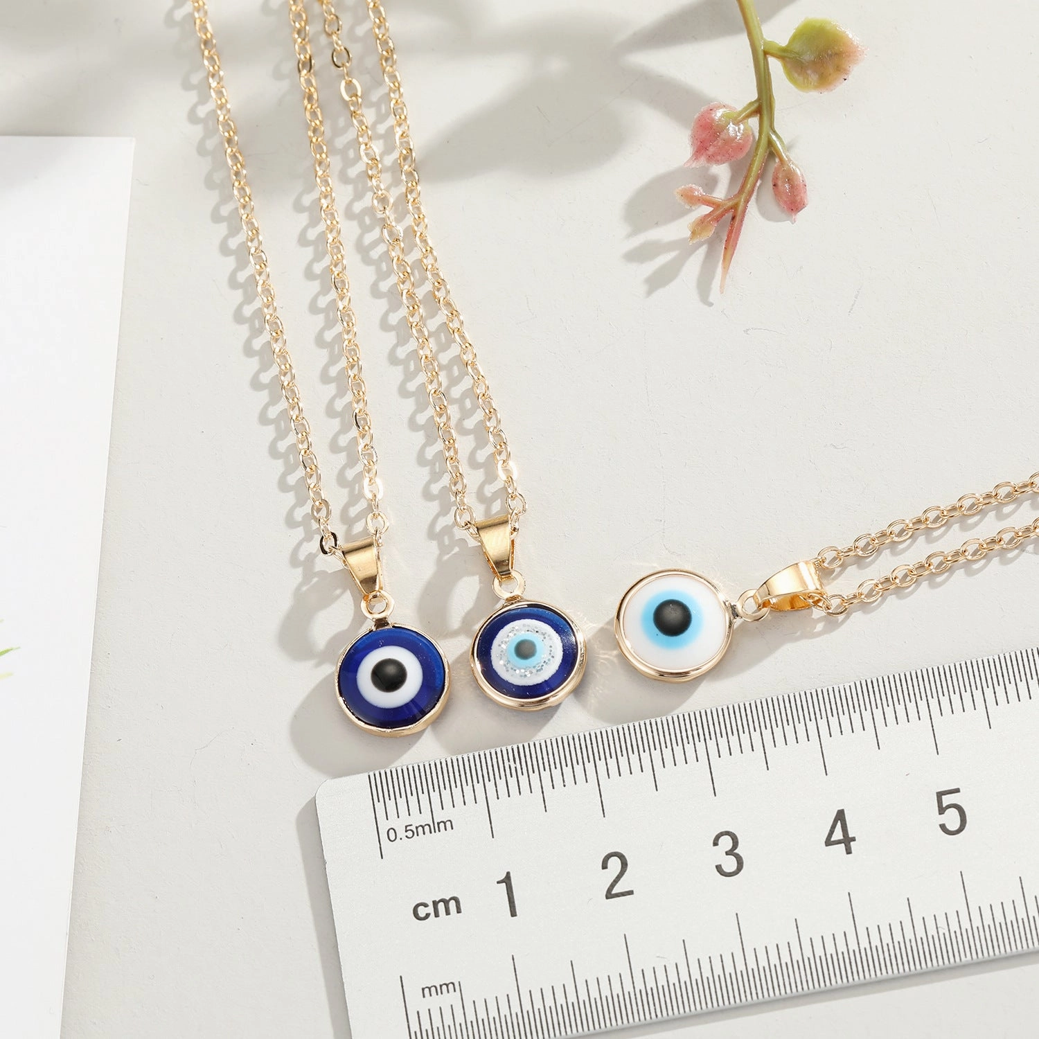 Wholesale Trkiye Blue Eye Pendant Alloy Neckplaces