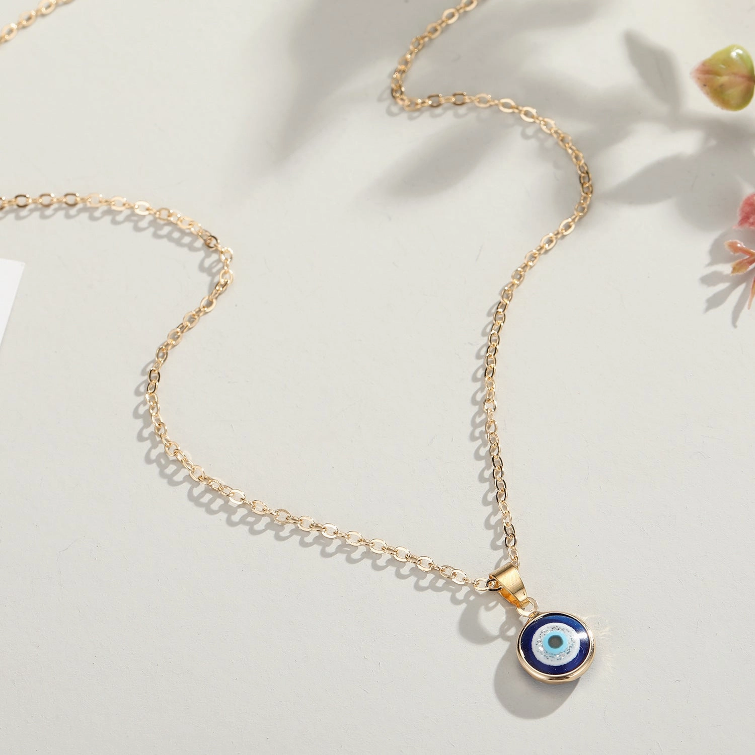 Wholesale Trkiye Blue Eye Pendant Alloy Neckplaces