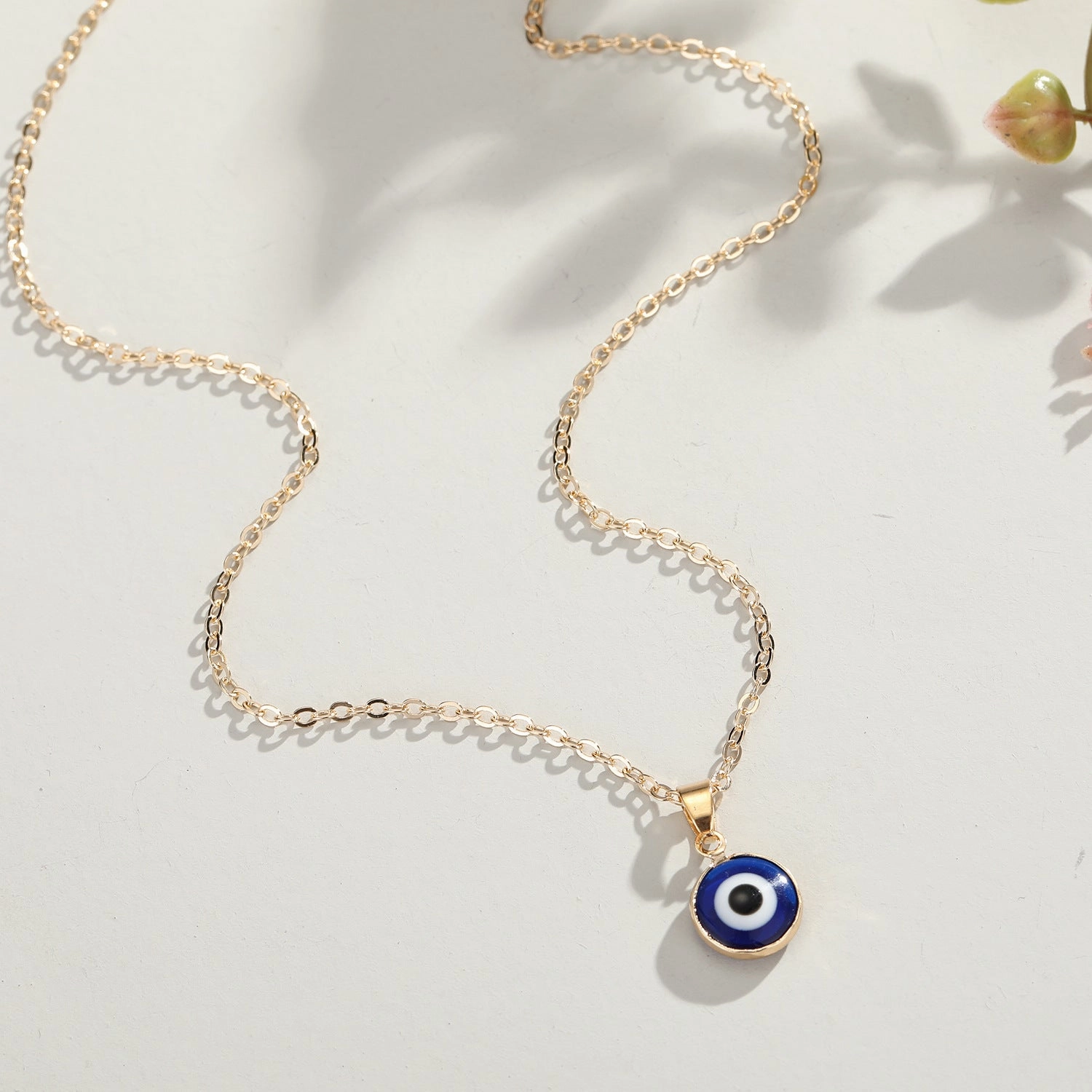 Wholesale Trkiye Blue Eye Pendant Alloy Neckplaces