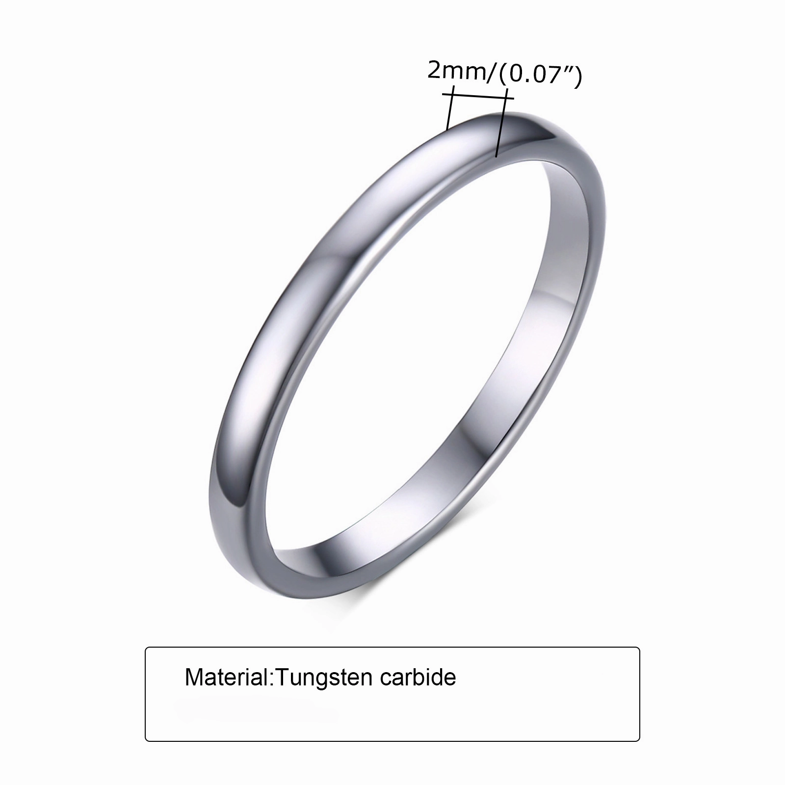 Wholesale Tungsten Steel Smooth Plain Circle Ring