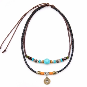 Wholesale Turquoise Characteristic Vintage Coin Pendant Necklaces