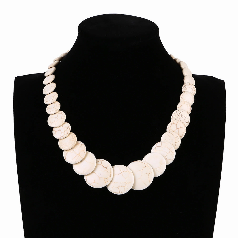 Wholesale Turquoise Cropped Beaded Necklaces